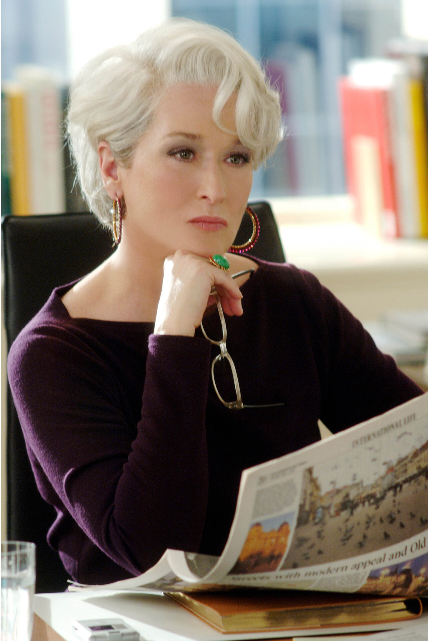Meryl Streep come Miranda Priestly in Il diavolo veste Prada [credit: FOX; Copyright 2006 Twentieth Century Fox. All rights reserved; courtesy of Mediaset]