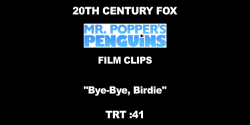 Clip ‘Bye-Bye Birdie’ – I Pinguini di Mr. Popper