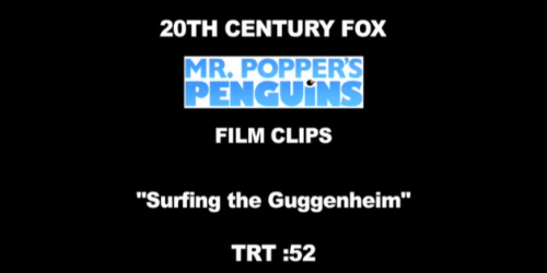 Clip ‘Surfing The Guggenheim’ – I Pinguini di Mr. Popper