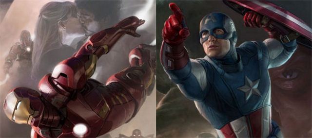 I Vendicatori, poster Iron Man e Capitan America