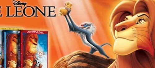 Il Re Leone in Blu Ray 3D, Blu Ray, DVD e copia digitale