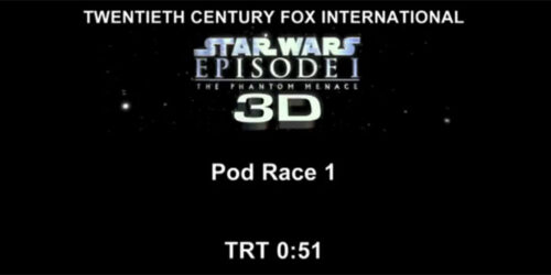 Clip Pod Race 1 – Star Wars: Episodio I – La minaccia fantasma 3D