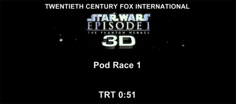 Clip Pod Race 1 - Star Wars: Episodio I - La minaccia fantasma 3D