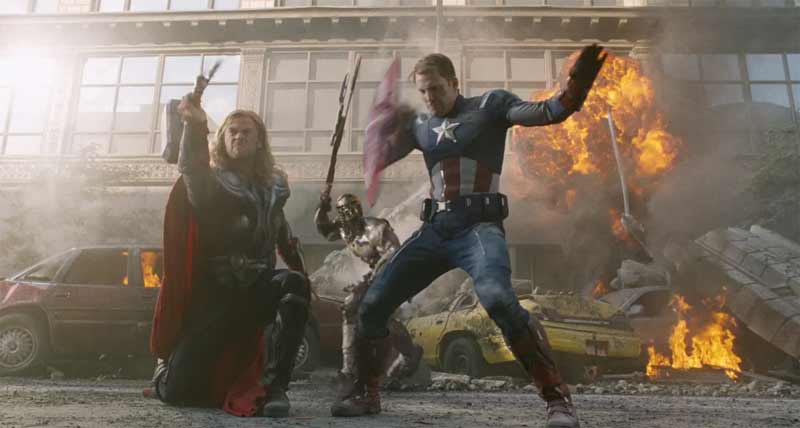 Clip Captain America e Thor in battaglia - The Avengers