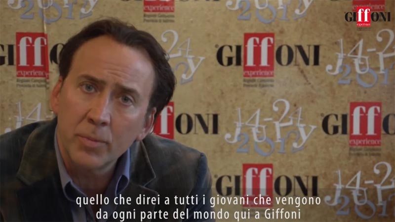 Intervista Nicolas Cage - Giffoni 2012