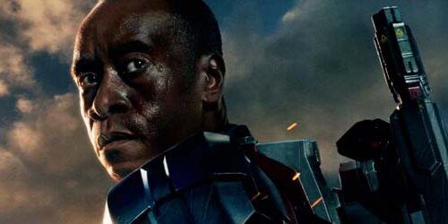 Iron Man 3: character banner con Don Cheadle in italiano