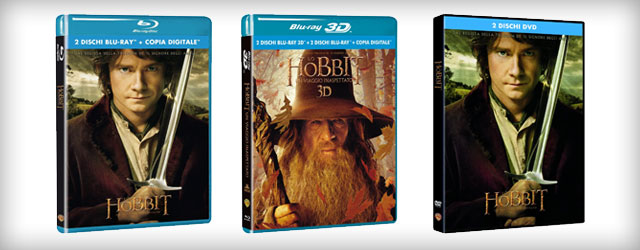 Lo Hobbit: Un Viaggio Inaspettato in DVD, Blu-ray, 3D