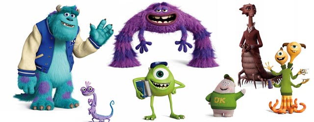 Monsters University: primo gruppo di personaggi