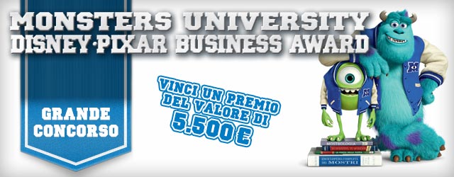 Monsters University: concorso Disney Pixar Business Award
