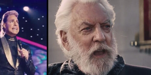 Hunger Games: il Presidente Snow e Caesar Flickerman