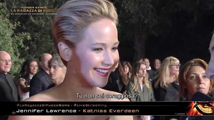 Intervista a Jennifer Lawrence sul red carpet di Roma - Hunger Games: La Ragazza di Fuoco
