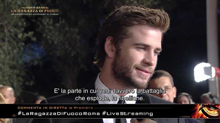 Intervista a Liam Hemsworth sul red carpet di Roma - Hunger Games: La Ragazza di Fuoco