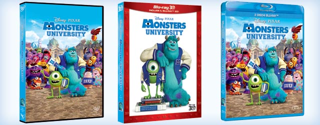 Monsters University in DVD, Blu-ray e Blu-ray 3D