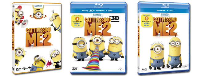 Cattivissimo Me 2 in DVD, Blu-ray e Blu-ray 3D