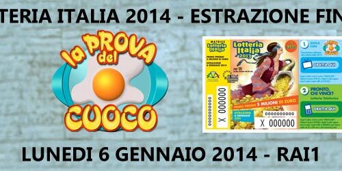 Lotteria Italia 2013, Speciale La Prova del Cuoco