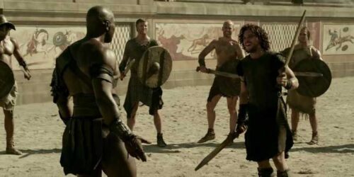 Clip Combattimento tra gladiatori nell’arena – Pompei
