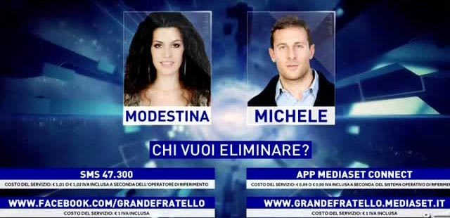 Grande Fratello 13: Michele e Modestina in nomination [live #2]