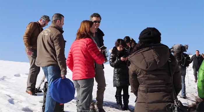 Torneranno i prati - incontro stampa sul set ad Asiago