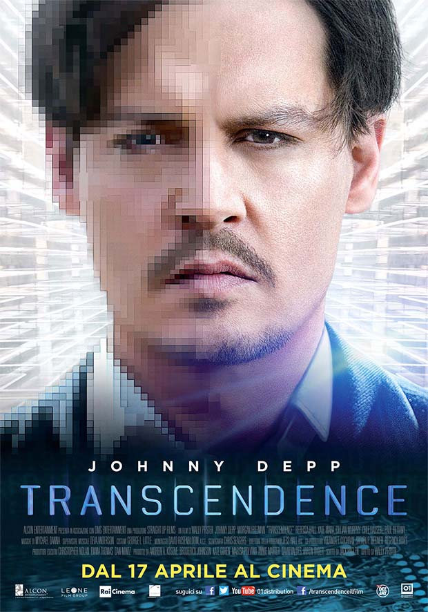 Transcendence: manifesto italiano del film con Johnny Depp