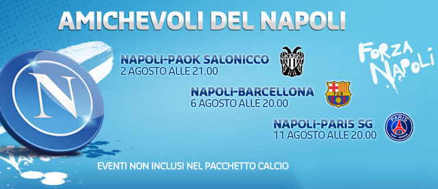 Mediaset Premium: amichevoli estive 2014 del Napoli