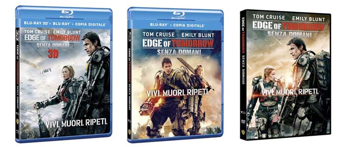Edge of Tomorrow in DVD, Blu-ray e BD3D