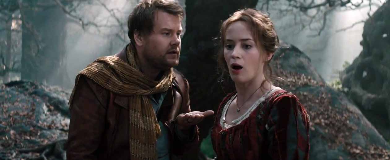 Into the Woods, due clip ufficiali con Emily Blunt e James Corden