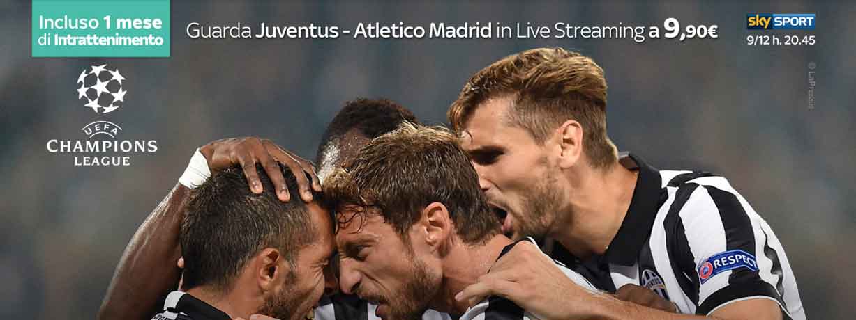 Sky Online: Juventus - Atletico Madrid in diretta streaming - 9 dicembre 2014