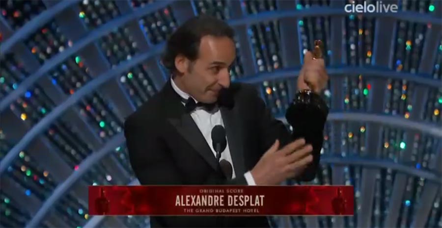 Oscar 2015: Alexandre Desplat vince Miglior Colonna Sonora per Grand Budapest Hotel