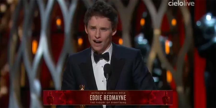 Oscar 2015: Eddie Redmayne vince Miglior Attore Protagonista