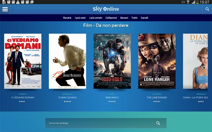 Sky Online sul Play Store di Android