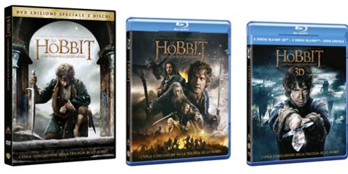 Lo Hobbit: La Battaglia delle Cinque armate in Blu-Ray, BD-3D e DVD
