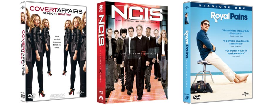 DVD le serie NCIS 11, Covert Affairs 4, Royal Pains 2