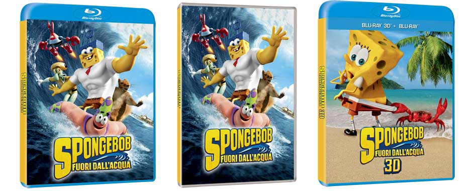 Spongebob - Fuori dall'acqua in DVD, Blu-ray, BD-3D
