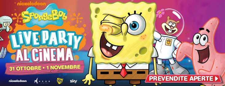 SpongeBob Live Party il 31 ottobre e 1 novembre 2015 al cinema