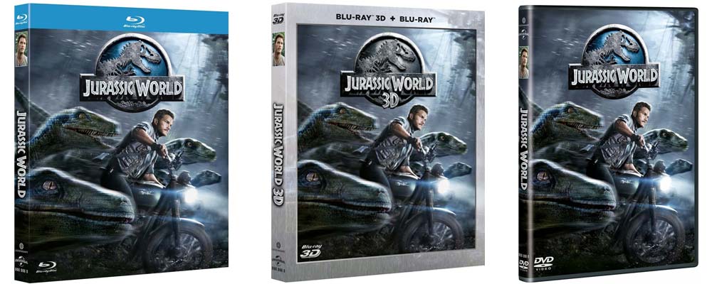 Jurassic World in DVD, Blu-ray, BD3D