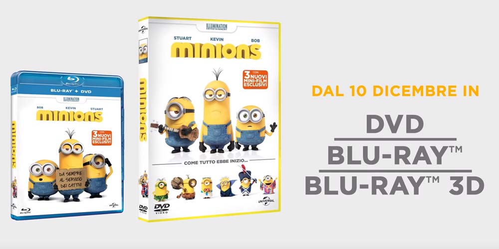 Minions - Promo HomeVideo in Blu-ray, DVD e Blu-ray 3D