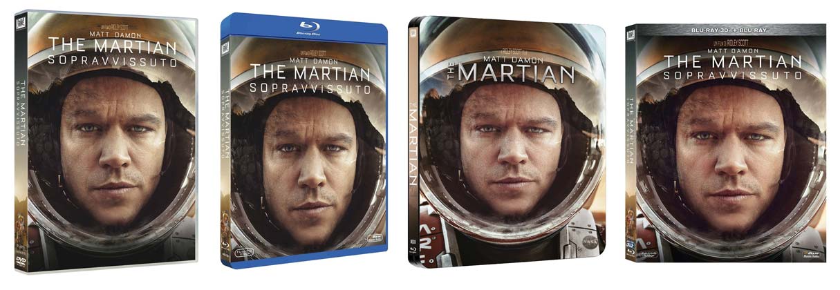 The Martian in DVD, Blu-ray, BD3D
