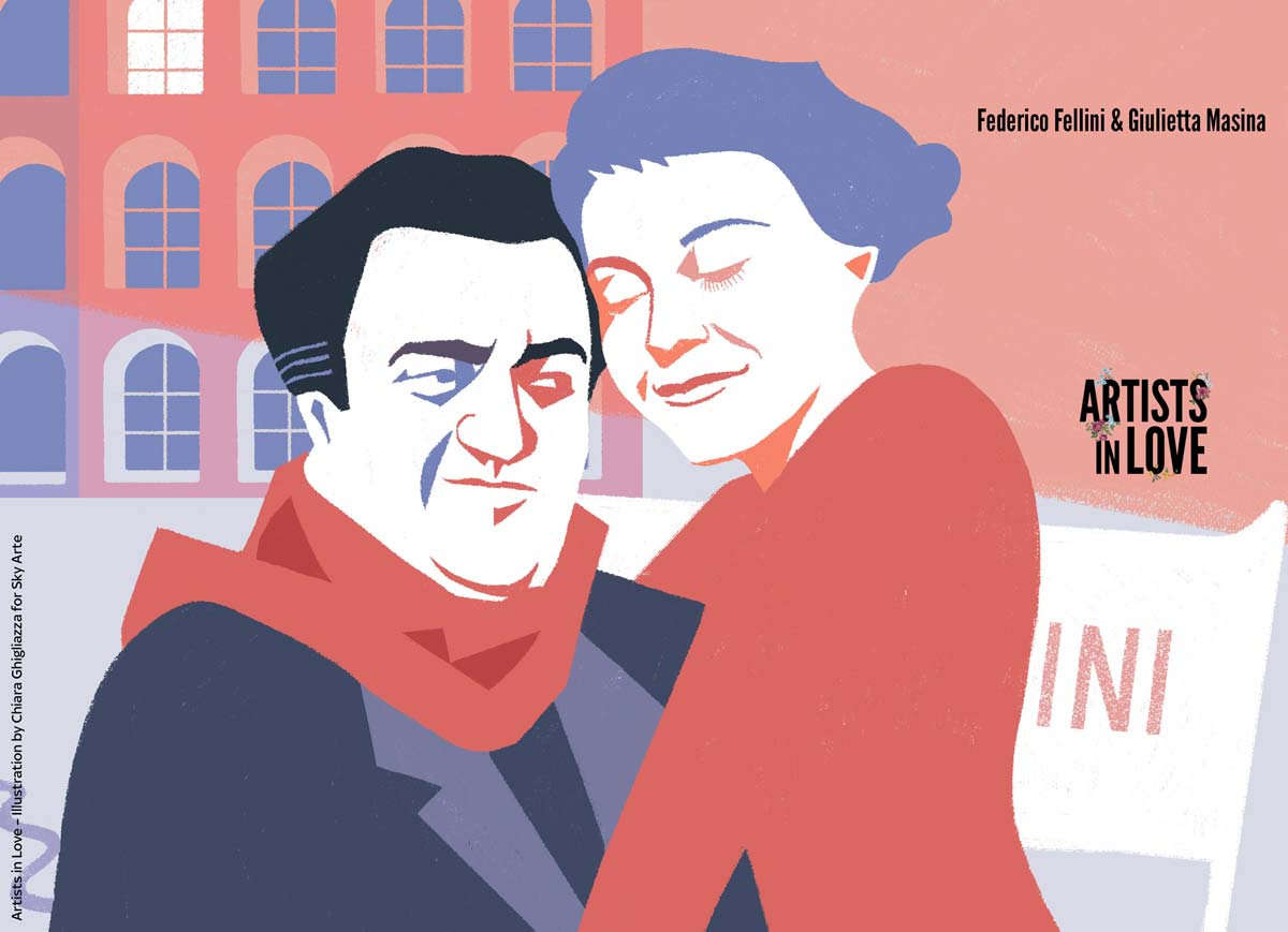 Federico Fellini e Giulietta Masina