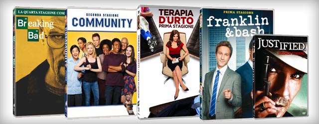 DVD: Justified, Franklin e Bash, Breaking Bad, Terapia d'Urto, Community