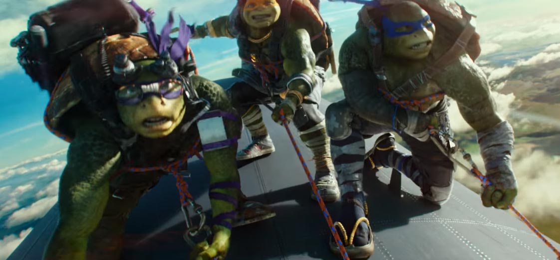 Clip Salto dall'aereo - Teenage Mutant Ninja Turtles 2