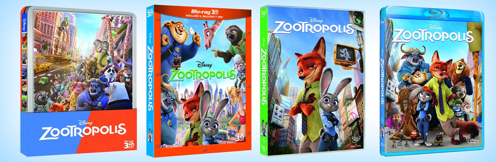 Zootropolis in DVD, Blu-ray, BD3D