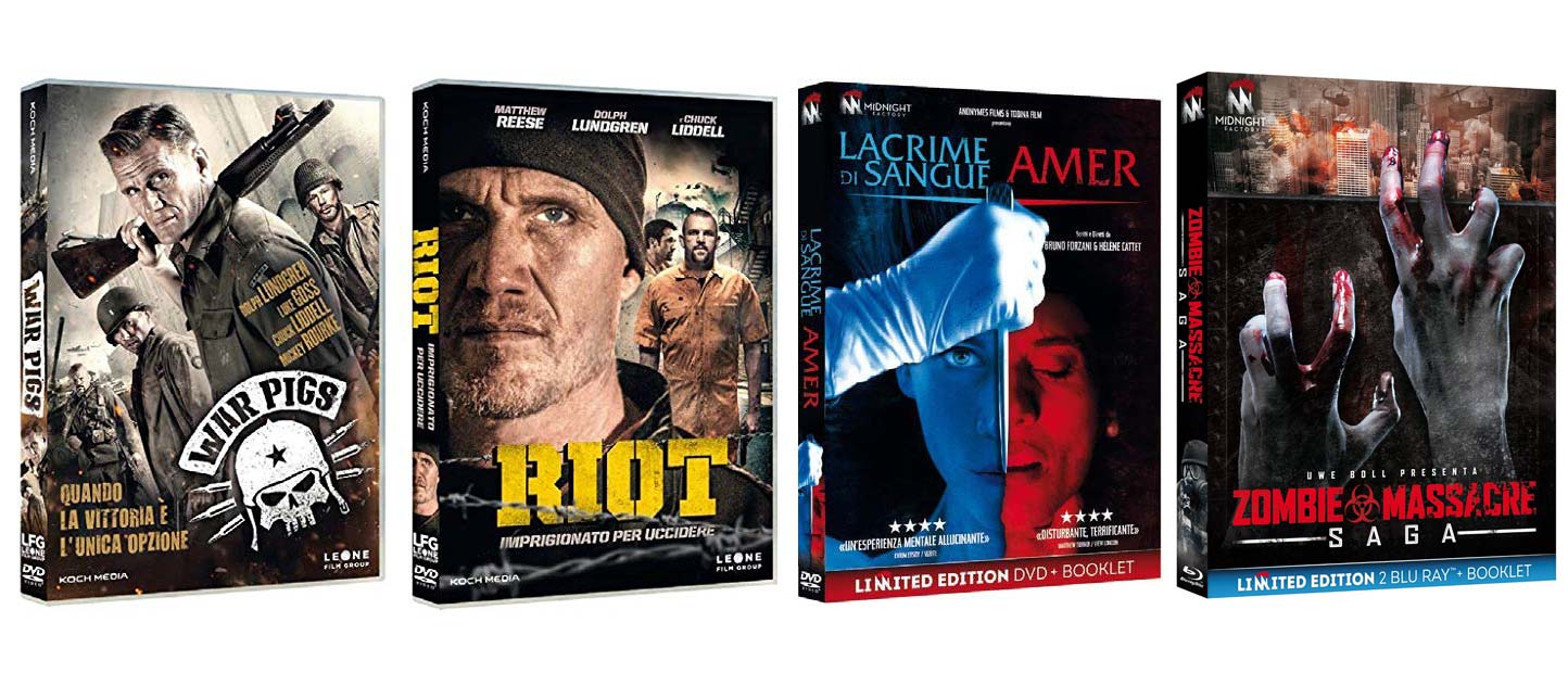 Home Video Agosto 2016: War pigs, Riot, Amer, Zombie Massacre Saga, Rocky Joe