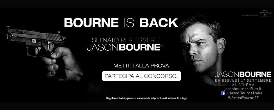Concorso Bourne Is Back di Premium Mediaset