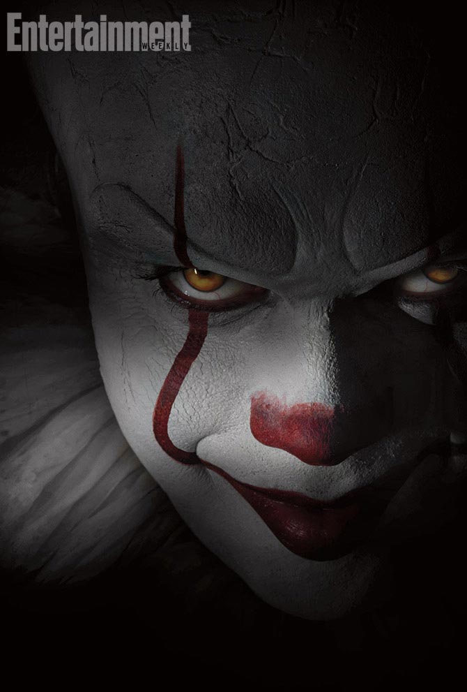 First Look a Bill Skarsgard come Pennywise il Clown in It di Stephen King