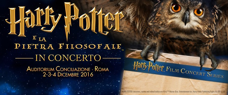 Cine-Concerto Harry Potter e la Pietra Filosofale a Roma il 2, 3 e 4 dicembre 2016