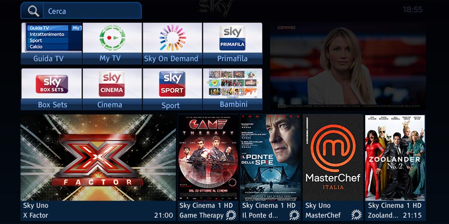 Sky presenta la nuova HomePage per My Sky