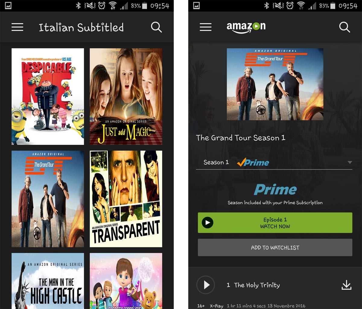 Amazon Prime Video in Italia