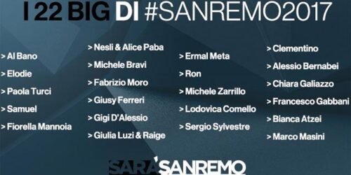 Sanremo 2017: ecco Big e Nuove Proposte