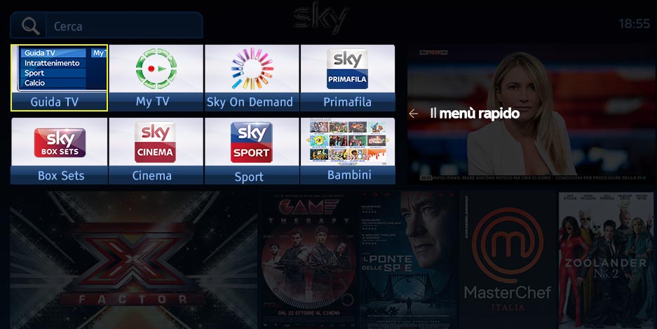 Sky presenta la nuova HomePage per My Sky