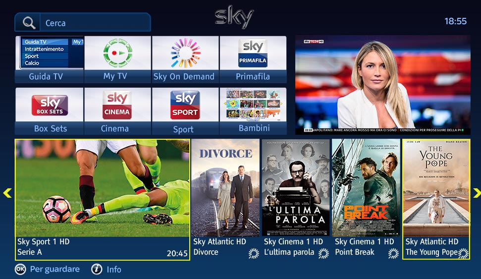 Sky presenta la nuova HomePage per My Sky